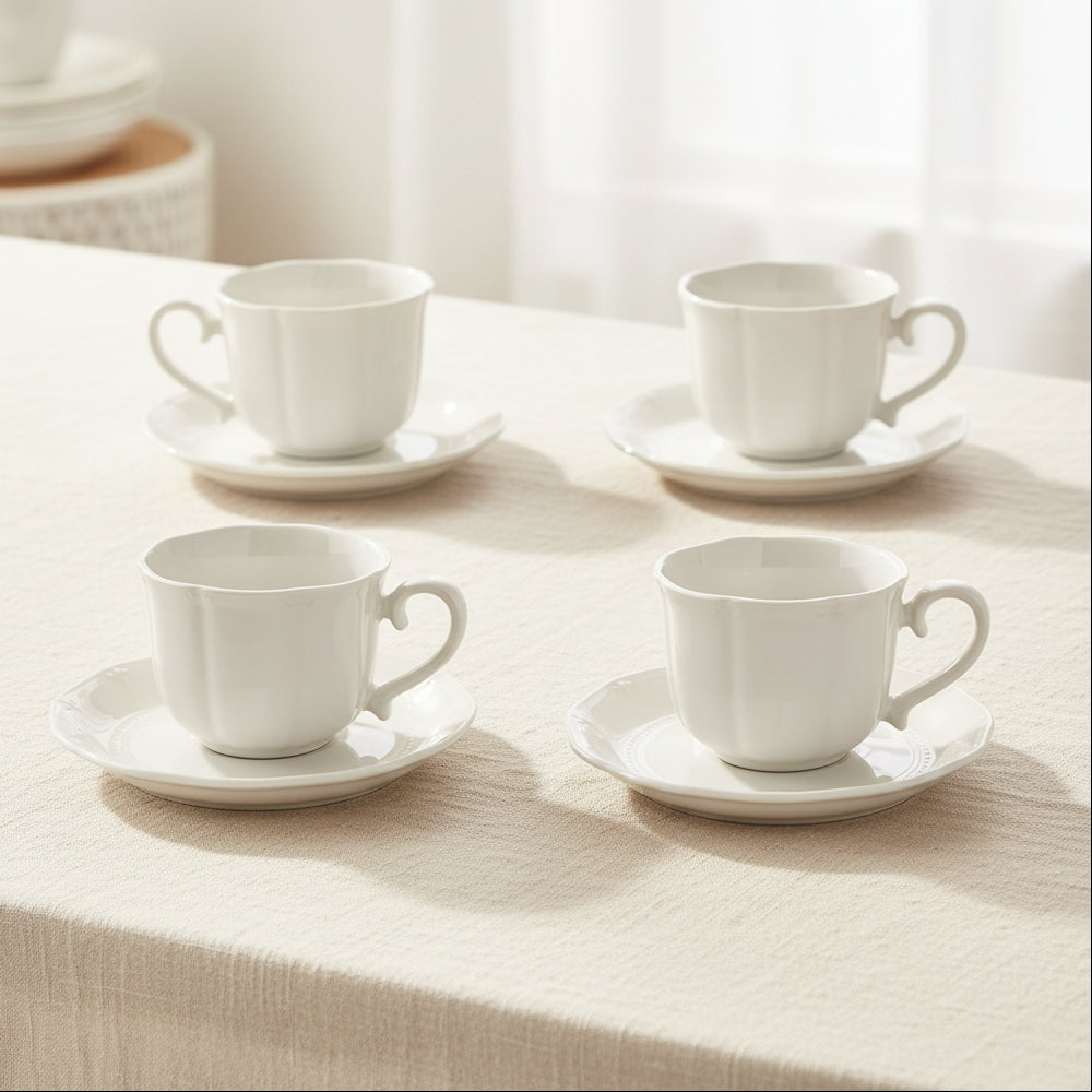 Zestaw 4 elementowy komplet porcelany Etera filiżanki