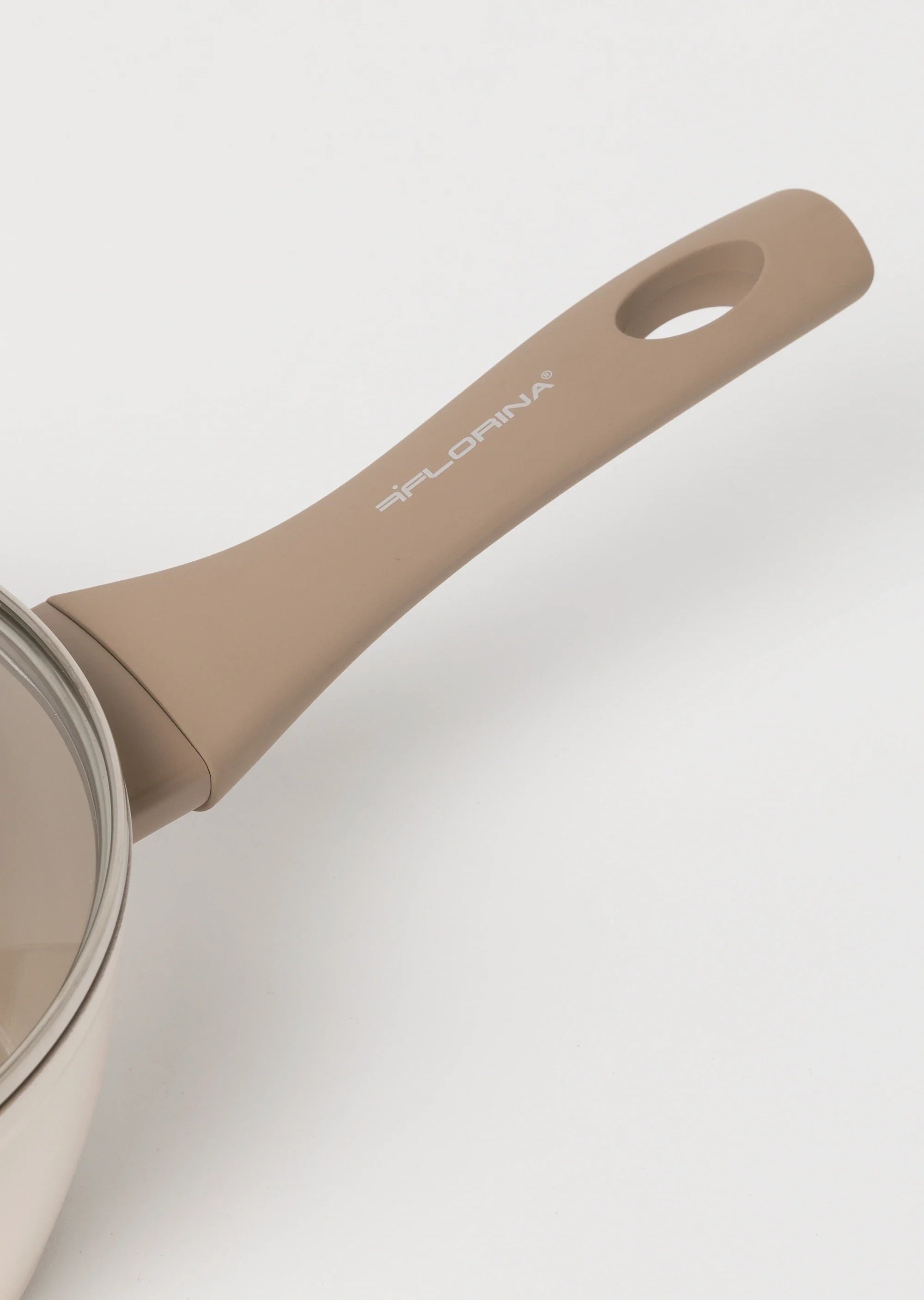 Zestaw 6 elementowy komplet patelni i garnków Florina Mokka beżowy| aluminum | powłoka ceramiczna AntiScratch | wszystkie typy kuchenek