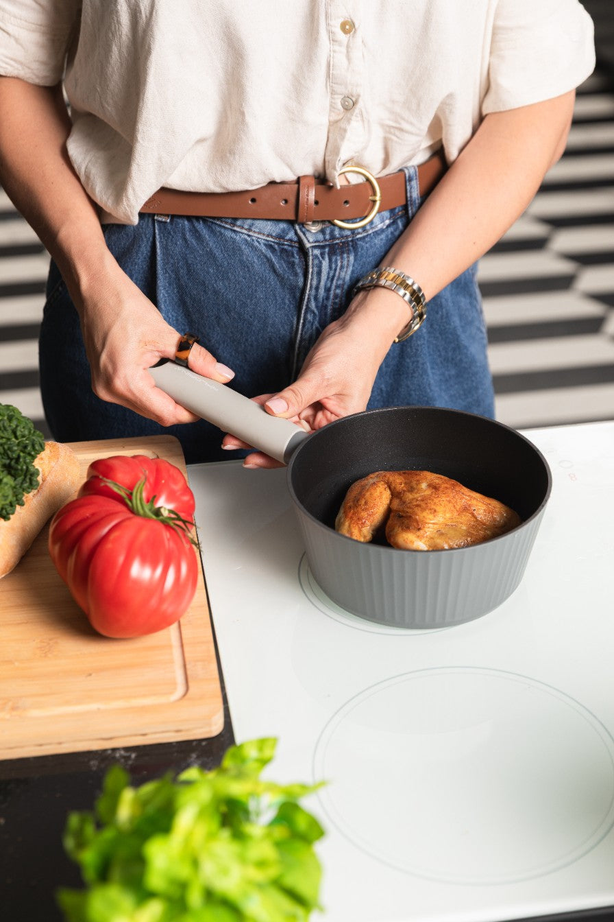 Zestaw 3 elementowy komplet garnków Florina Serrano szary| aluminum | powłoka Non-Stick | wszystkie typy kuchenek