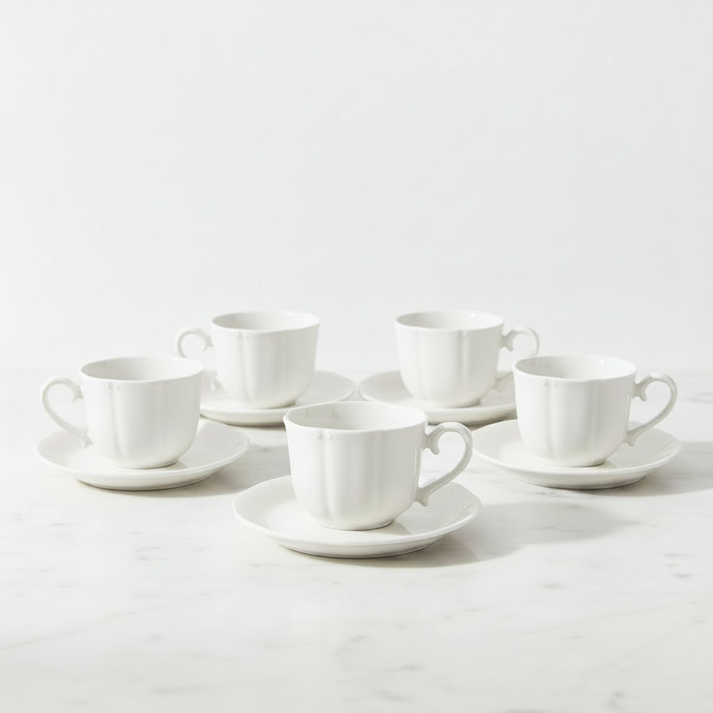 Zestaw 6 elementowy komplet porcelany Etera 6 x filiżanka