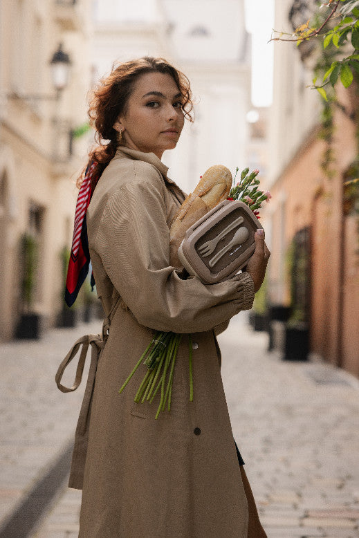 LUNCHBOX Z ŁYŻKĄ I WIDELCEM 1L ZIELONY