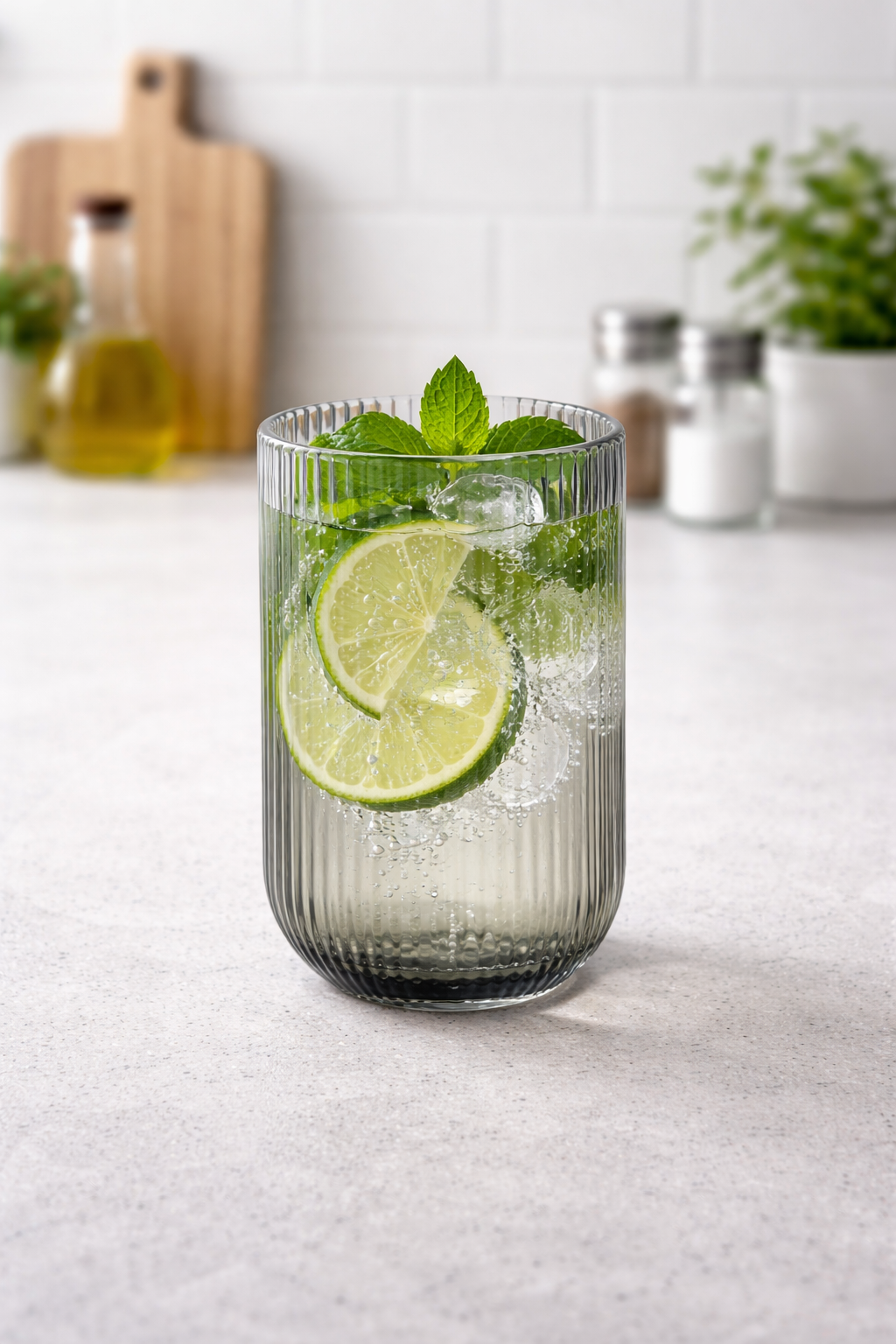 Zestaw 4 szklanek long drink Florina Vacanza 370 ml szara