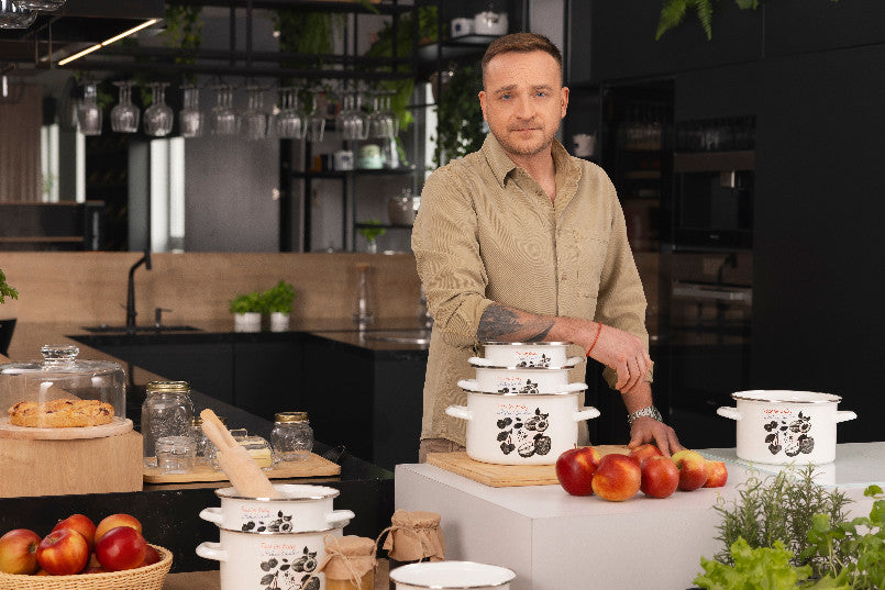 Емальована каструля Emalia Polska Pleszew Fruits by Mateusz Gessler 22 см 4,8 л