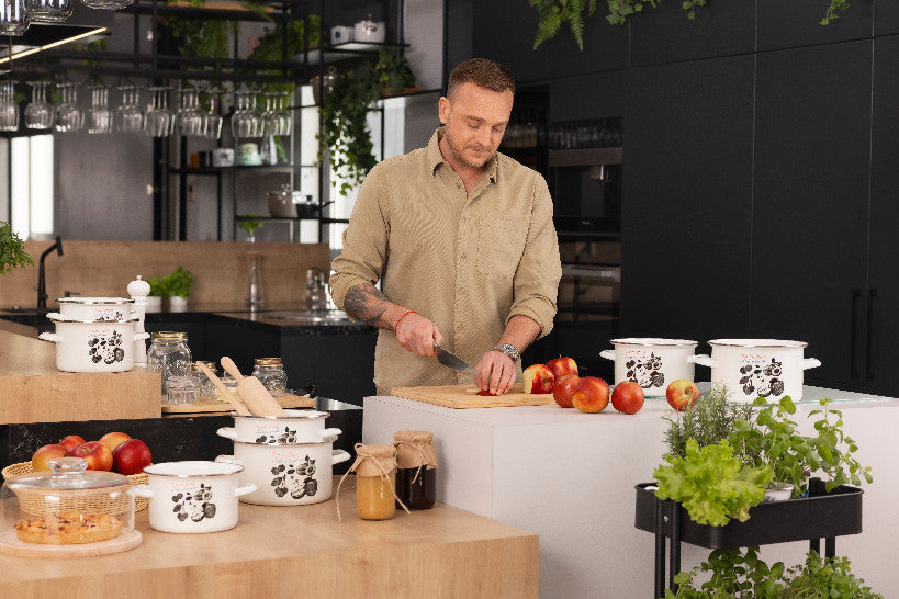 Емальована каструля Emalia Polska Pleszew Fruits by Mateusz Gessler 22 см 4,8 л