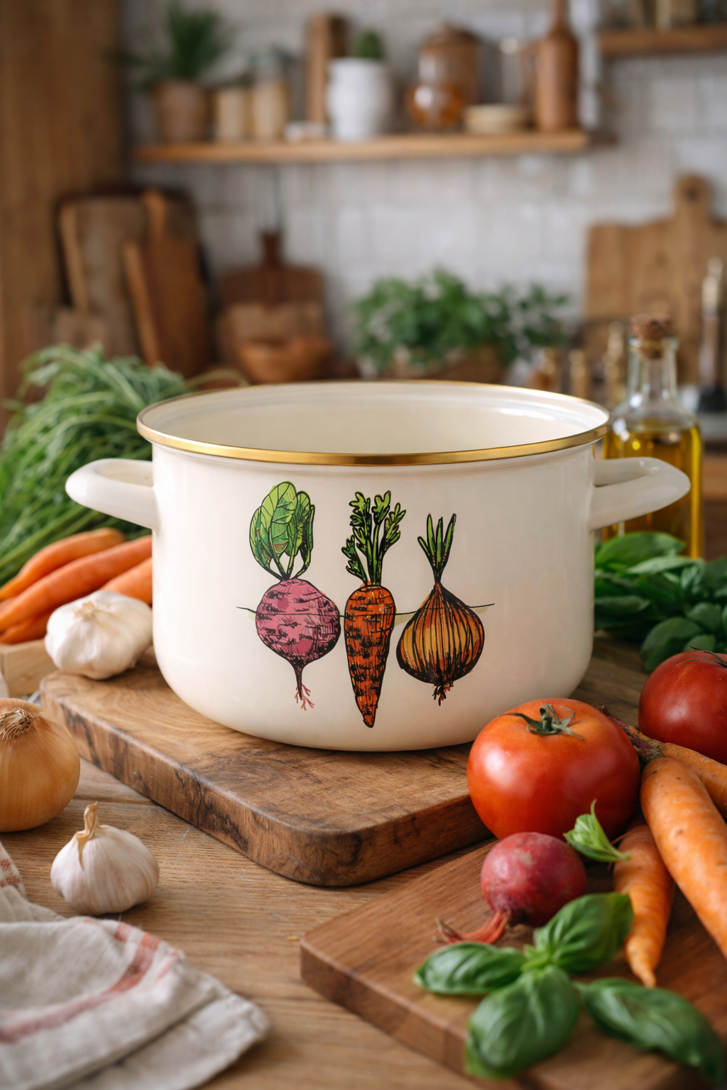 Garnek emaliowany warzywka 20 cm 4,2l