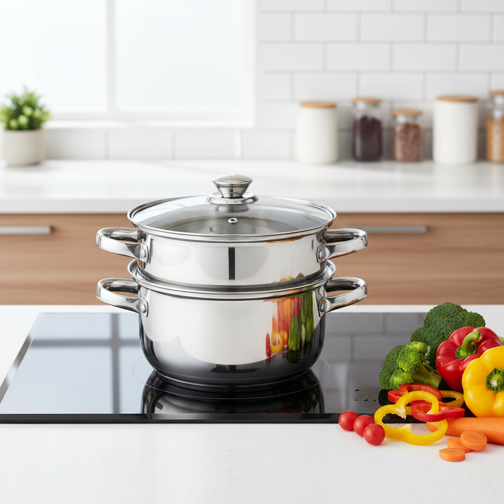 Garnek do gotowania na parze Ambiente Steamer 20 cm 3 elementy