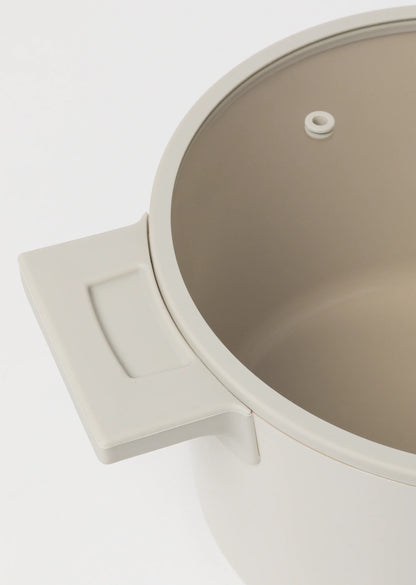 Zestaw 7 elementowy komplet garnków i patleni Florina Nube beżowy| aluminum | powłoka ceramiczna| wszystkie typy kuchenek |