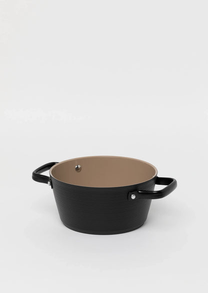 Zestaw 4 elementowy komplet garnków i patleni Florina Carina Black by Mateusz Gessler czarny| aluminum | powłoka ceramiczna | wszystkie typy kuchenek | do piekarnika