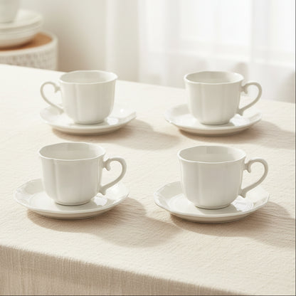 Zestaw 4 elementowy komplet porcelany Etera filiżanki