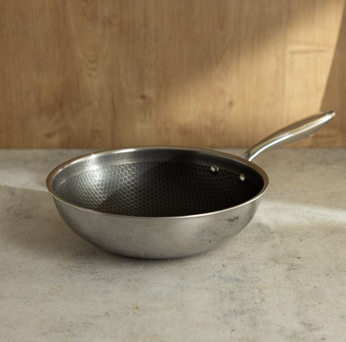 Zestaw 2 elementowy komplet patelni głęboka; wok Florina Aristo Plus | stal nierdzewna| 26 cm 28 cm