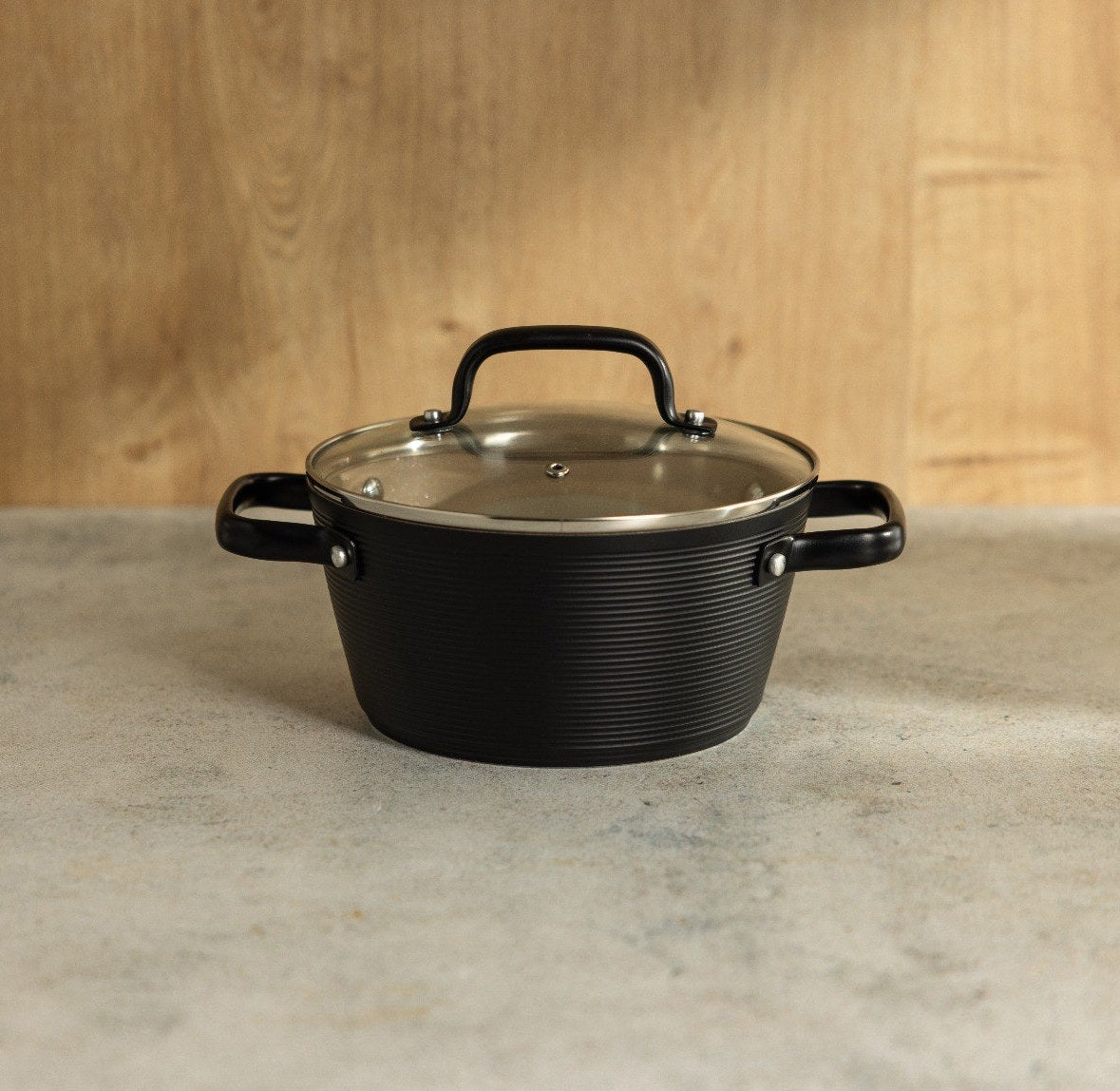 Zestaw 2 sztuki garnków aluminiowych Florina Carina Black 28 cm 20  cm