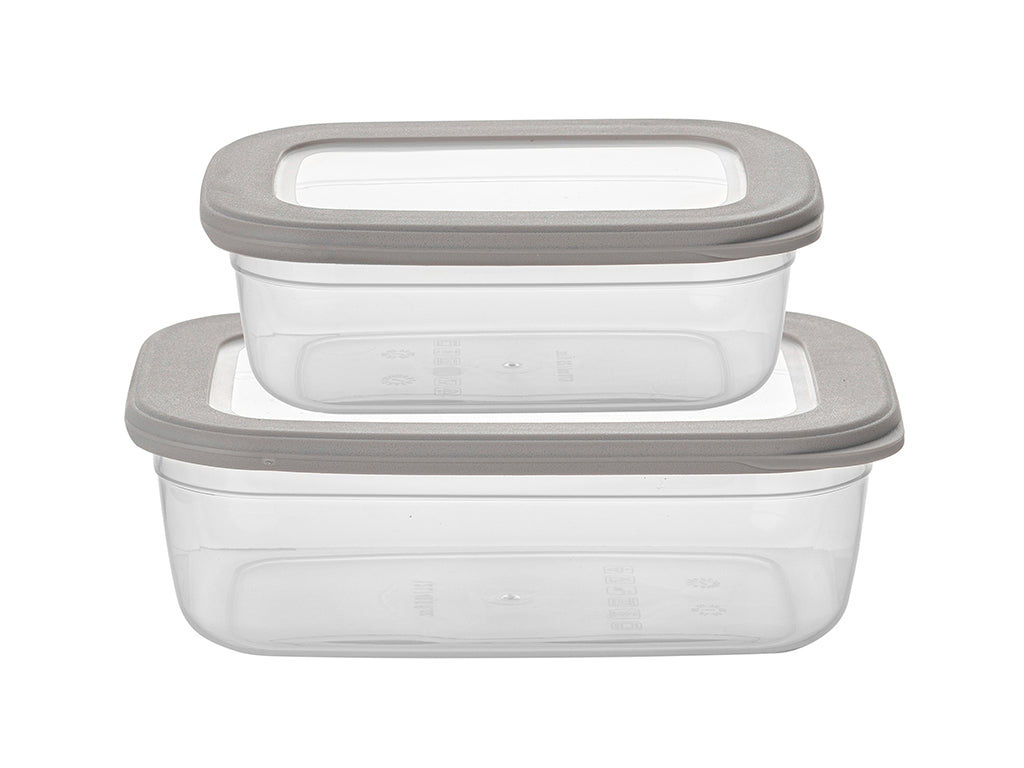 POJEMNIKI DO ŻYWNOŚCI PLASTIKOWE PROSTOKĄTNE FOODIE KPL. 2SZT. 670ML 1,2L