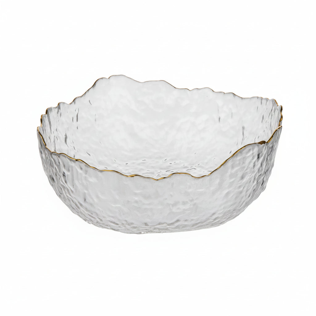 SALATERKA SZKLANA ZE ZŁOTYM RANTEM ELLARI 24CM