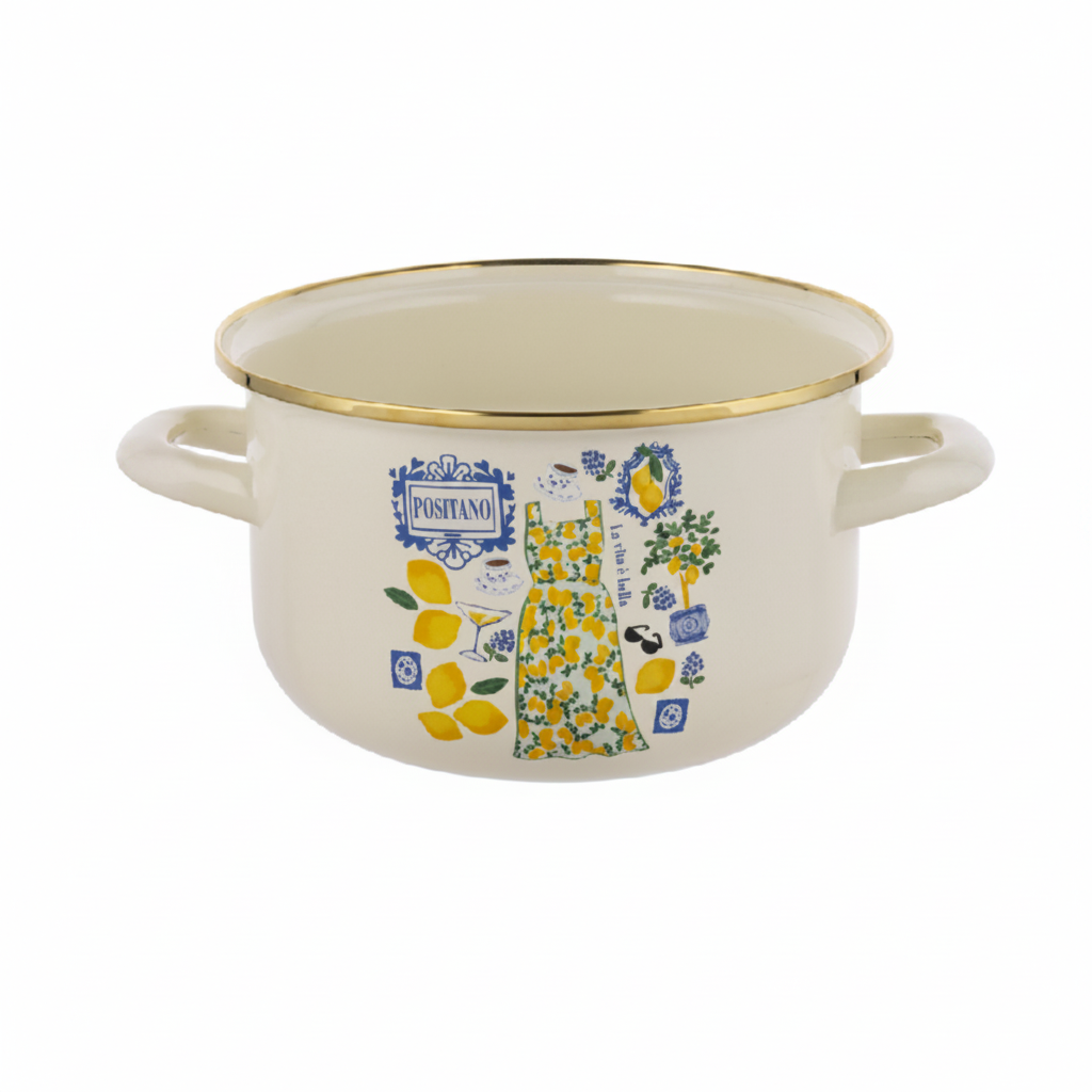 GARNKI EMALIOWANE POSITANO 16CM 2L