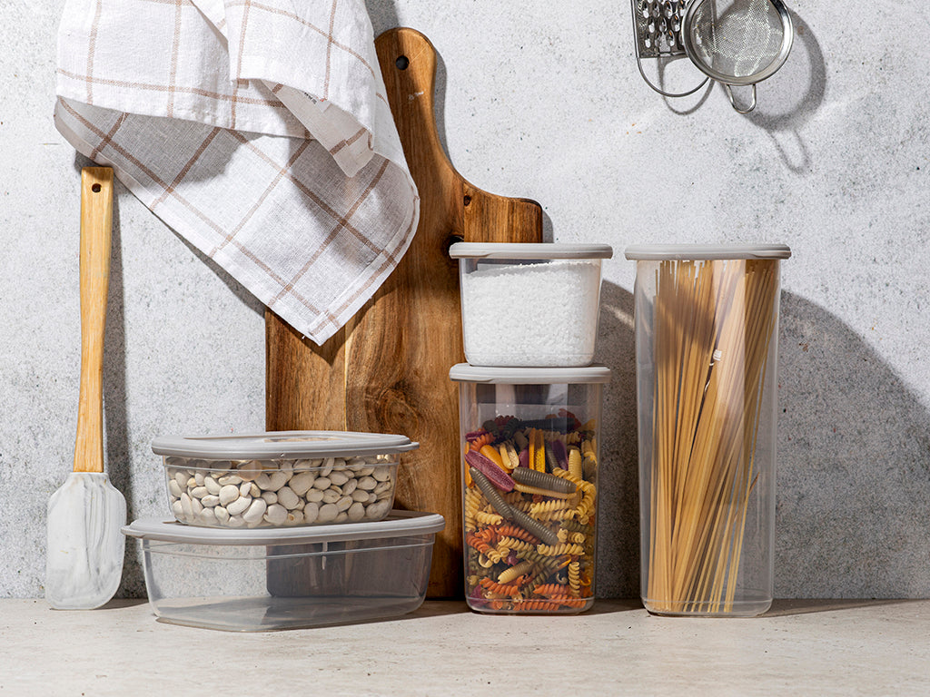 POJEMNIKI DO ŻYWNOŚCI PLASTIKOWE PROSTOKĄTNE FOODIE KPL. 2SZT. 670ML 1,2L