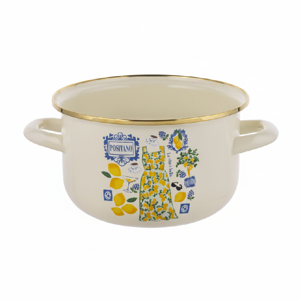 GARNKI EMALIOWANE POSITANO 22CM 5,4L