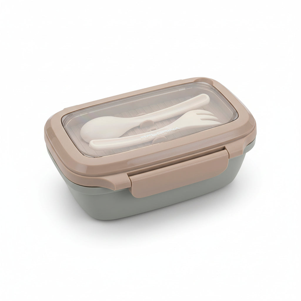 LUNCHBOX Z ŁYŻKĄ I WIDELCEM 1L ZIELONY