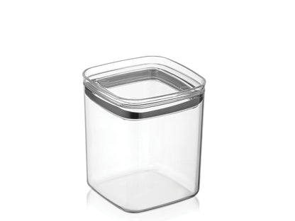 POJEMNIK DO PRZECHOWYWANIA ŻYWNOŚCI PLASTIKOWY KWADRATOWY CRYSTAL 1L