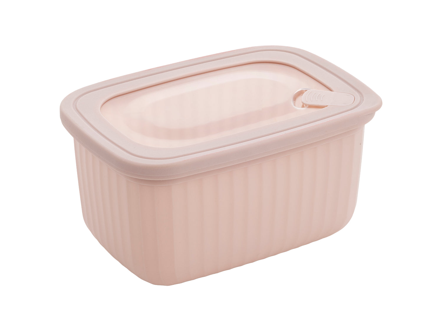 POJEMNIK PLASTIKOWY PROSTOKĄTNY VINCENT 650ML RÓŻOWY/BEŻOWY