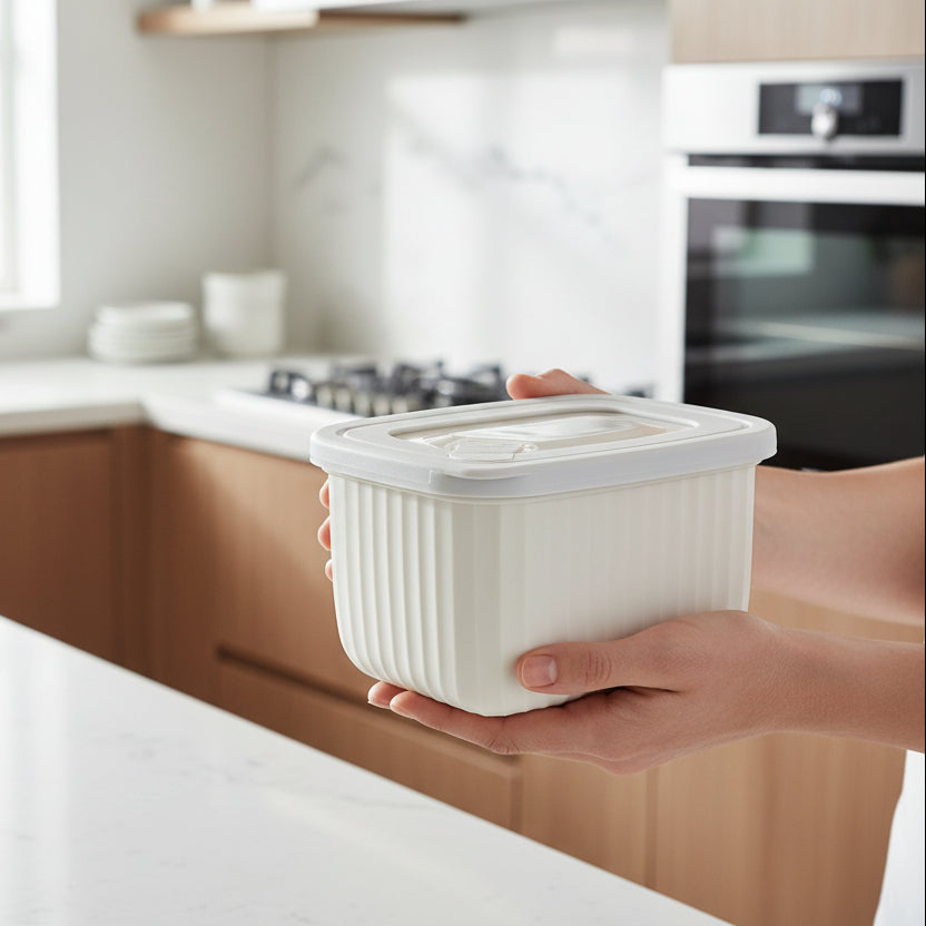 POJEMNIK PLASTIKOWY PROSTOKĄTNY VINCENT 650ML SZARY