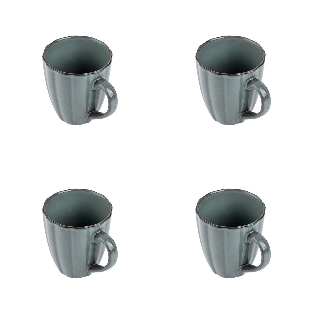 Zestaw 4 elementowy komplet porcelany Atlantica morska kubki