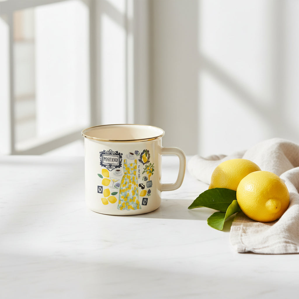 KUBEK EMALIOWANY POSITANO 12CM 1,2L