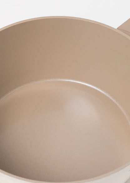 Zestaw 6 elementowy komplet patelni i garnków Florina Mokka beżowy| aluminum | powłoka ceramiczna AntiScratch | wszystkie typy kuchenek