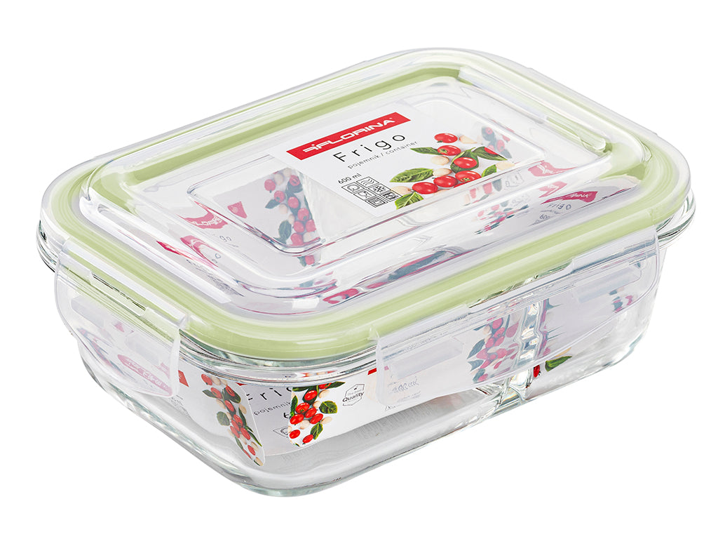 Контейнер для їжі Florina Frigo, скляний, подвійний, 600 мл