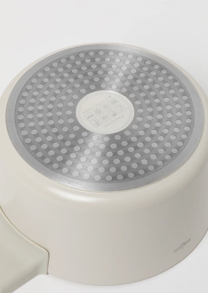 Zestaw 7 elementowy komplet garnków i patleni Florina Nube beżowy| aluminum | powłoka ceramiczna| wszystkie typy kuchenek |