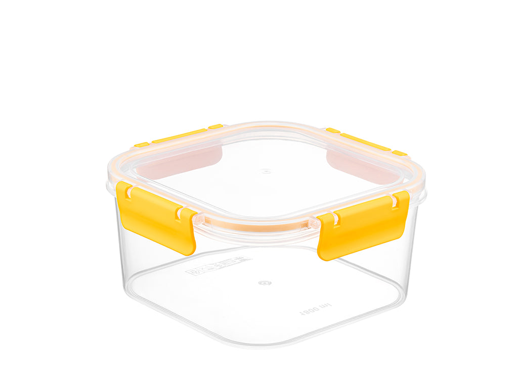 POJEMNIK DO ŻYWNOŚCI PLASTIKOWY KWADRATOWY CLIP GUARD 2,9L ŻÓŁTY
