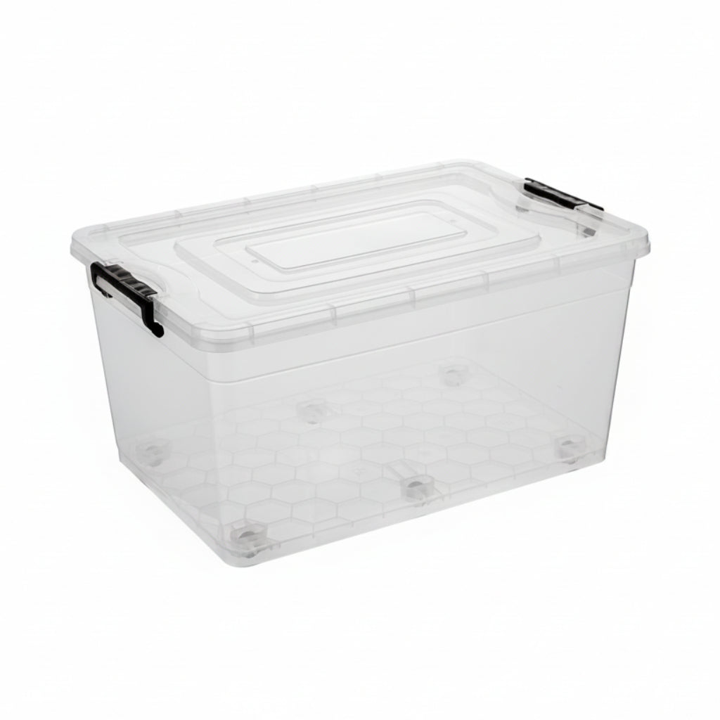 ПЛАСТИКОВИЙ КОНТЕЙНЕР ДЛЯ ЗБЕРІГАННЯ STRONG 60X40X39СМ 70Л НА КОЛІЩАТКАХ