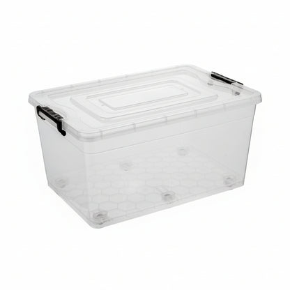 ПЛАСТИКОВИЙ КОНТЕЙНЕР ДЛЯ ЗБЕРІГАННЯ STRONG 60X40X39СМ 70Л НА КОЛІЩАТКАХ