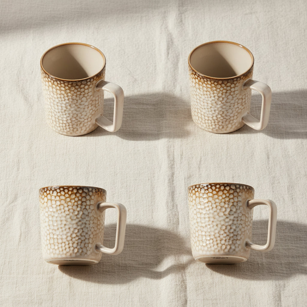 Zestaw 4 elementowy komplet porcelany Gambia kubek