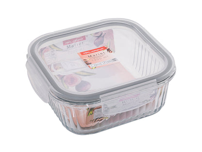 POJEMNIK DO ŻYWNOŚCI MARIET SZKLANY KWADRATOWY 1200ML