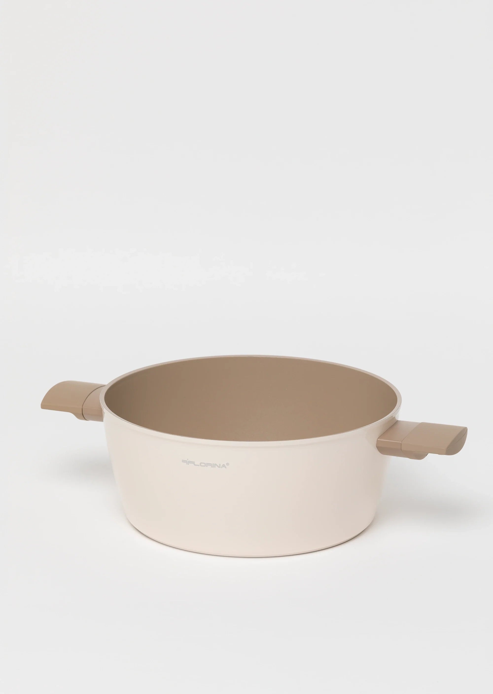Zestaw 6 elementowy komplet patelni i garnków Florina Mokka beżowy| aluminum | powłoka ceramiczna AntiScratch | wszystkie typy kuchenek