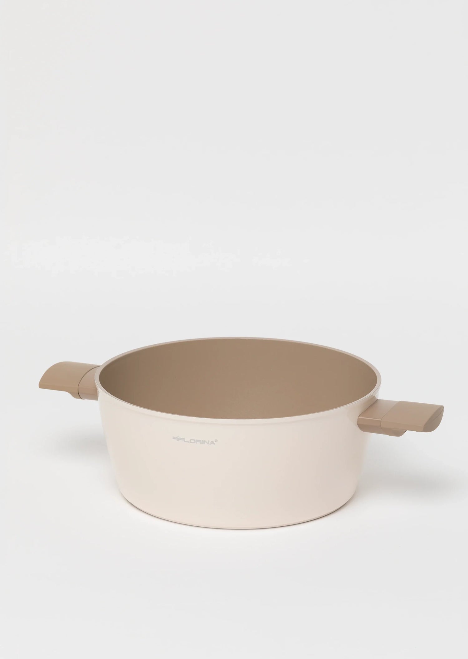 Zestaw 3 elementowy komplet garnków Florina Mokka beżowy| aluminum | powłoka ceramiczna AntiScratch | wszystkie typy kuchenek