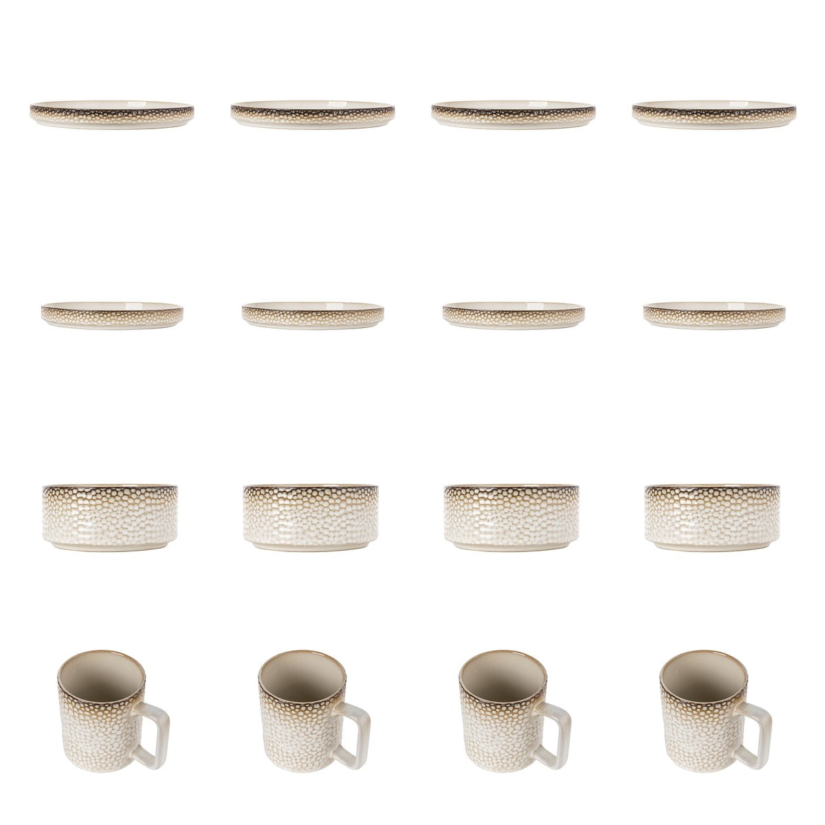 Zestaw 16 elementowy komplet porcelany Gambia