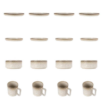 Zestaw 16 elementowy komplet porcelany Gambia