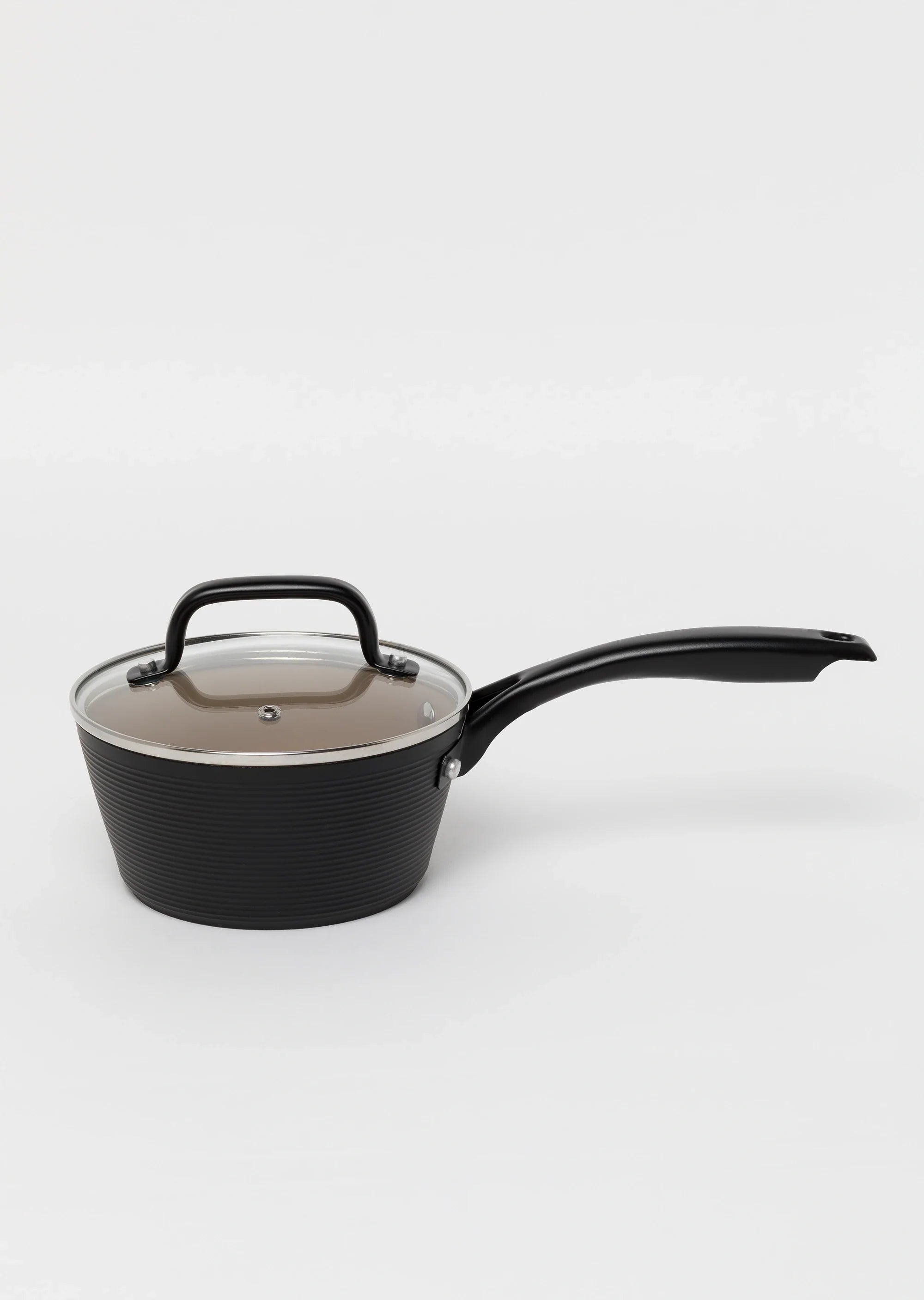 Zestaw 4 elementowy komplet garnków i patleni Florina Carina Black by Mateusz Gessler czarny| aluminum | powłoka ceramiczna | wszystkie typy kuchenek | do piekarnika