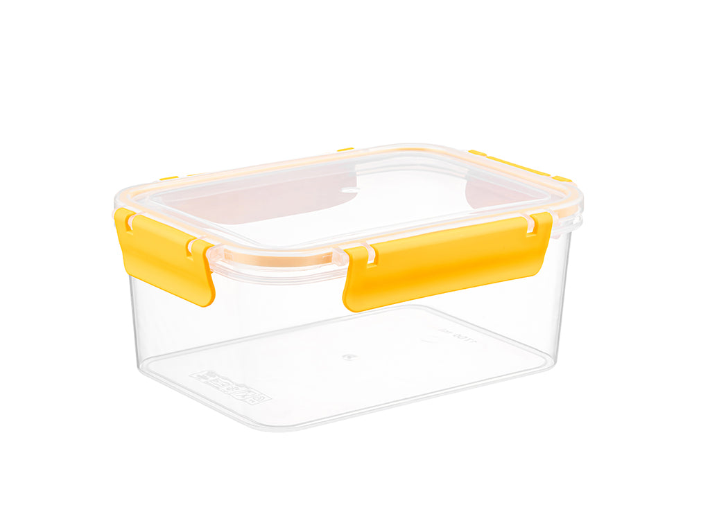 POJEMNIK DO ŻYWNOŚCI PLASTIKOWY PROSTOKĄTNY CLIP GUARD 1,7L ŻÓŁTY