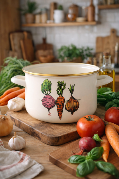 Garnek emaliowany warzywka 20 cm 4,2l
