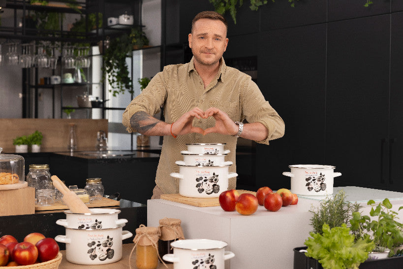 Емальована каструля Emalia Polska Pleszew Fruits by Mateusz Gessler 22 см 4,8 л