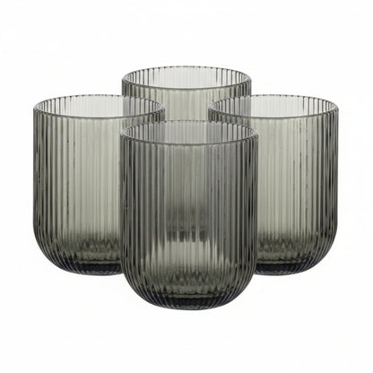 Zestaw 4 szklanek DO WODY VACANZA 270ML SZARA