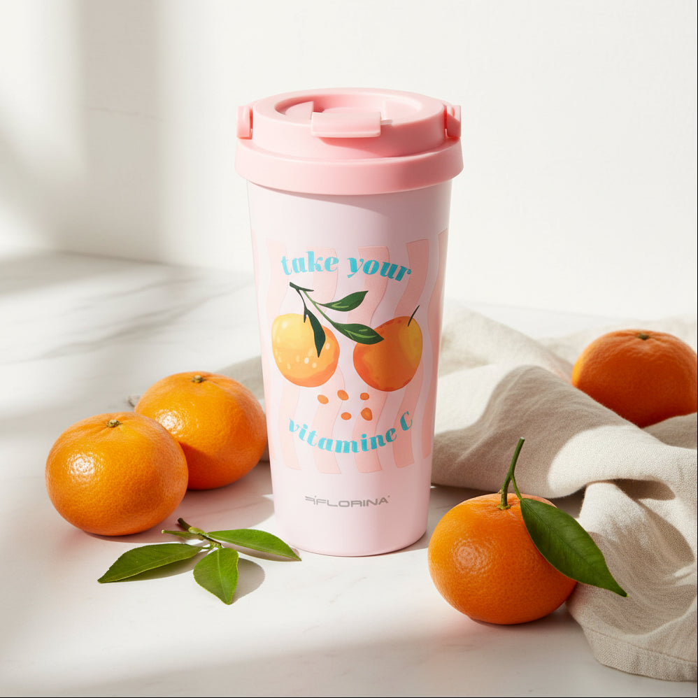 Термокружка Florina Orange Happy з нержавіючої сталі, 500 мл