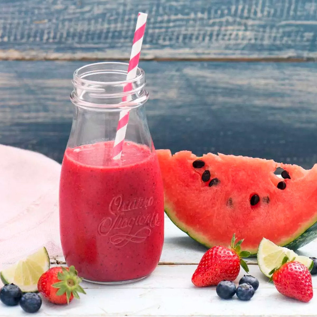 Zestaw 4 butelek do smoothie Bormioli Quattro Stagioni 410 ml