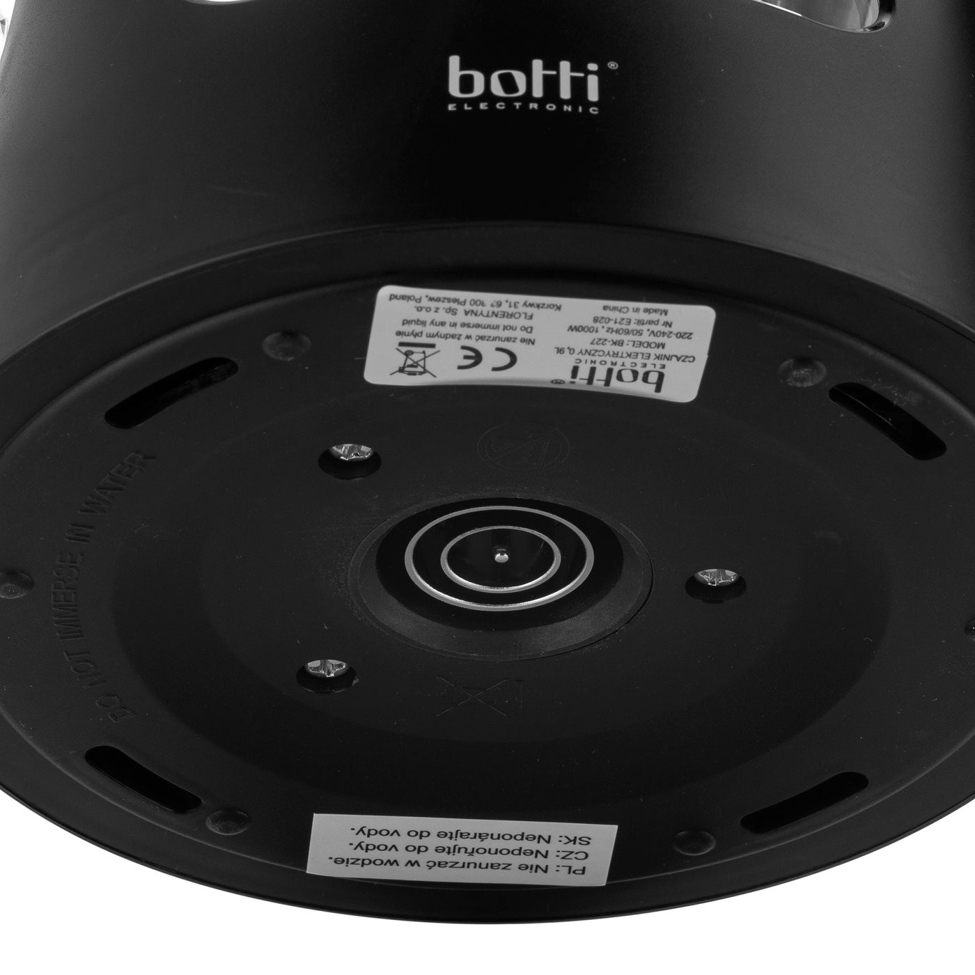 Czajnik elektryczny Botti Electronic Vivien 0,9 l czarny