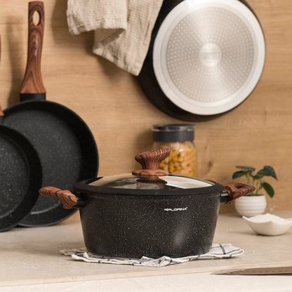 Garnek aluminiowy Florina Master Black 24 cm 4l
