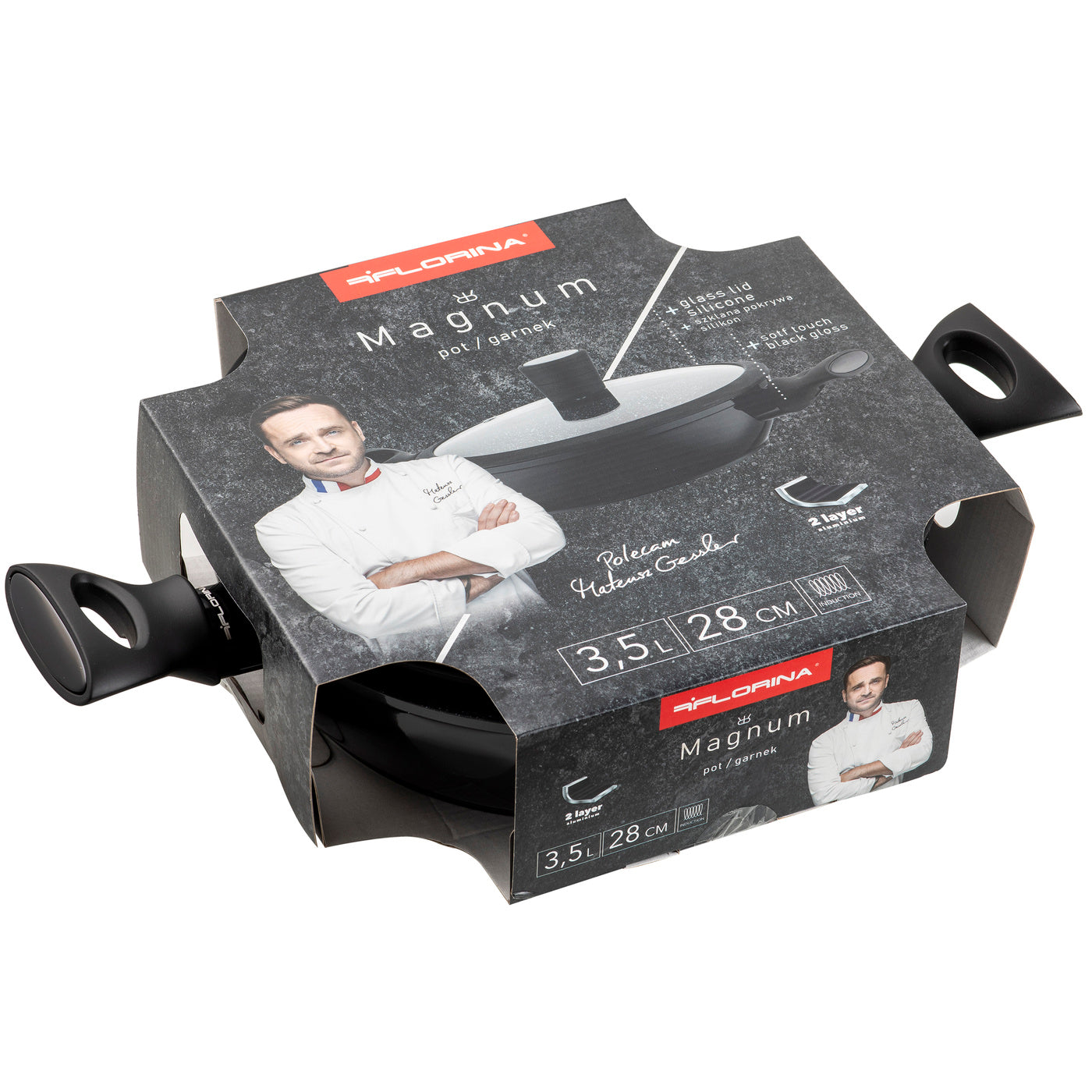 Каструля алюмінієва низька Florina Magnum 28 см 3,5 л