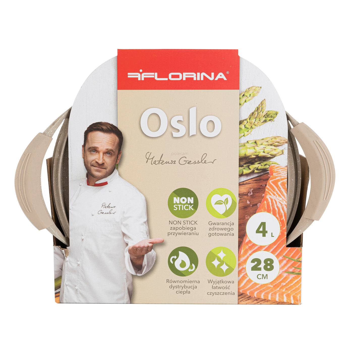Низька алюмінієва каструля Florina Oslo 28 см 4 л