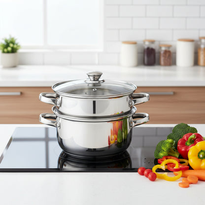 Garnek do gotowania na parze Ambiente Steamer 20 cm 3 elementy